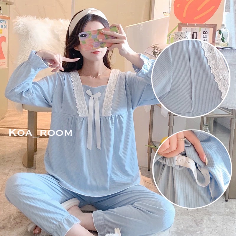 KOA MATERNITY PIYAMA SET ( BAJU TIDUR BUMIL/MENYUSUI )