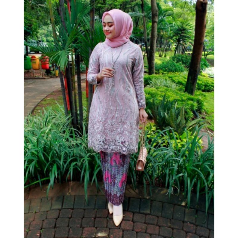 TUNIK KEBAYA MODERN - ATASAN TUNIK TILE - KEBAYA BROKAT - KEBAYA KONDANGAN - KEBAYA MEWAH