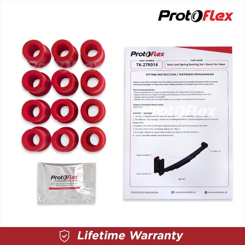 Protoflex Rear Leaf Spring Bushing Karet Per Daun Toyota Kijang 97-04