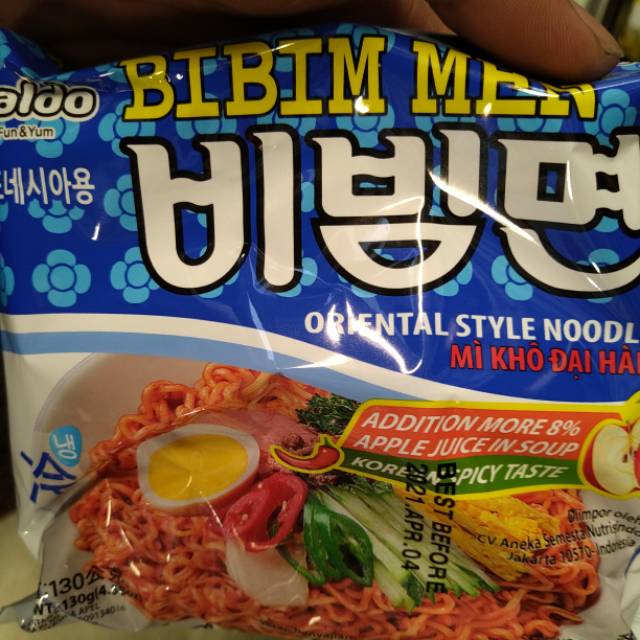 

Paldo bibim men korean style noodle 130gr impor korea