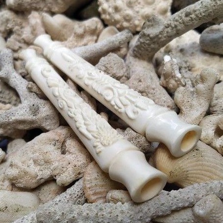 PIPA HISAP CANGKLONG TULANG SAPI UKIR KEMBANG