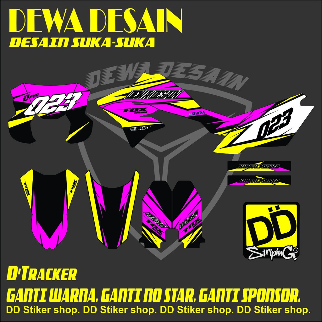 dekal stiker striping D'TRACKER stiker dtracker striping d tracker dekal d tracker striping kawasaki
