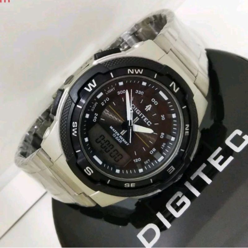 jam tangan pria digitec DG3068T dualtime original
