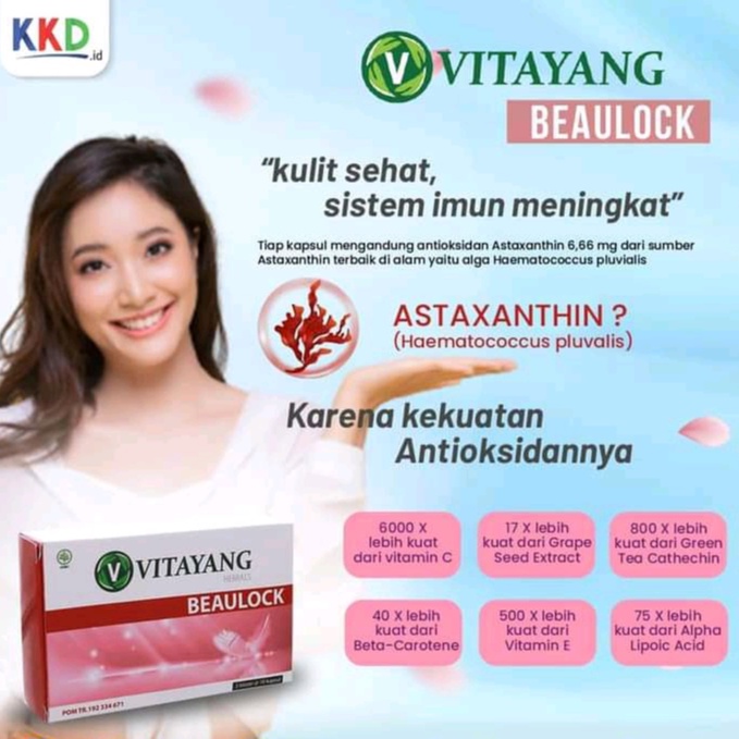 Suplemen Kecantikan Anti Aging Astaxanthin | Mengencangkan Kulit Wajah | Menghilangkan Flek - Keripu