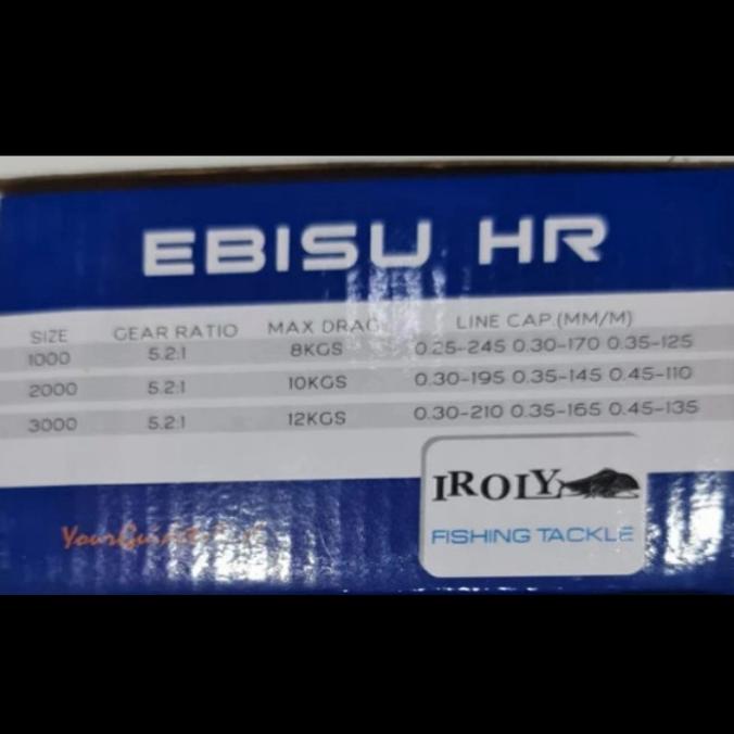 Reel Pancing Kuat 12+1 Bearing Iroly Ebisu Hr 4000 Power Handle