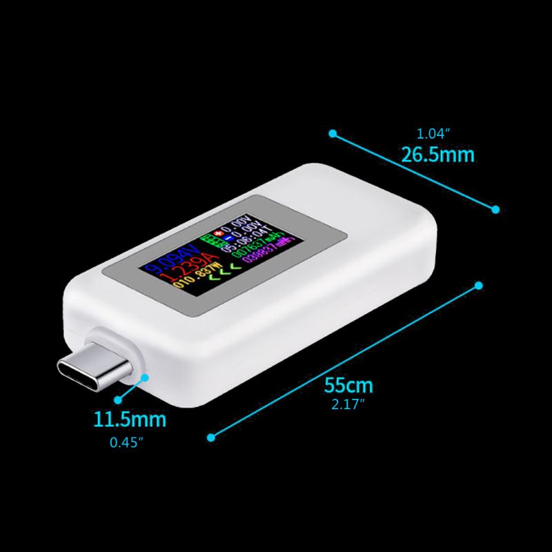 Btsg KWS-1902C USB Multimeter Voltage and Current Tester Tipe-C USB Tester 4-30V 0-5A