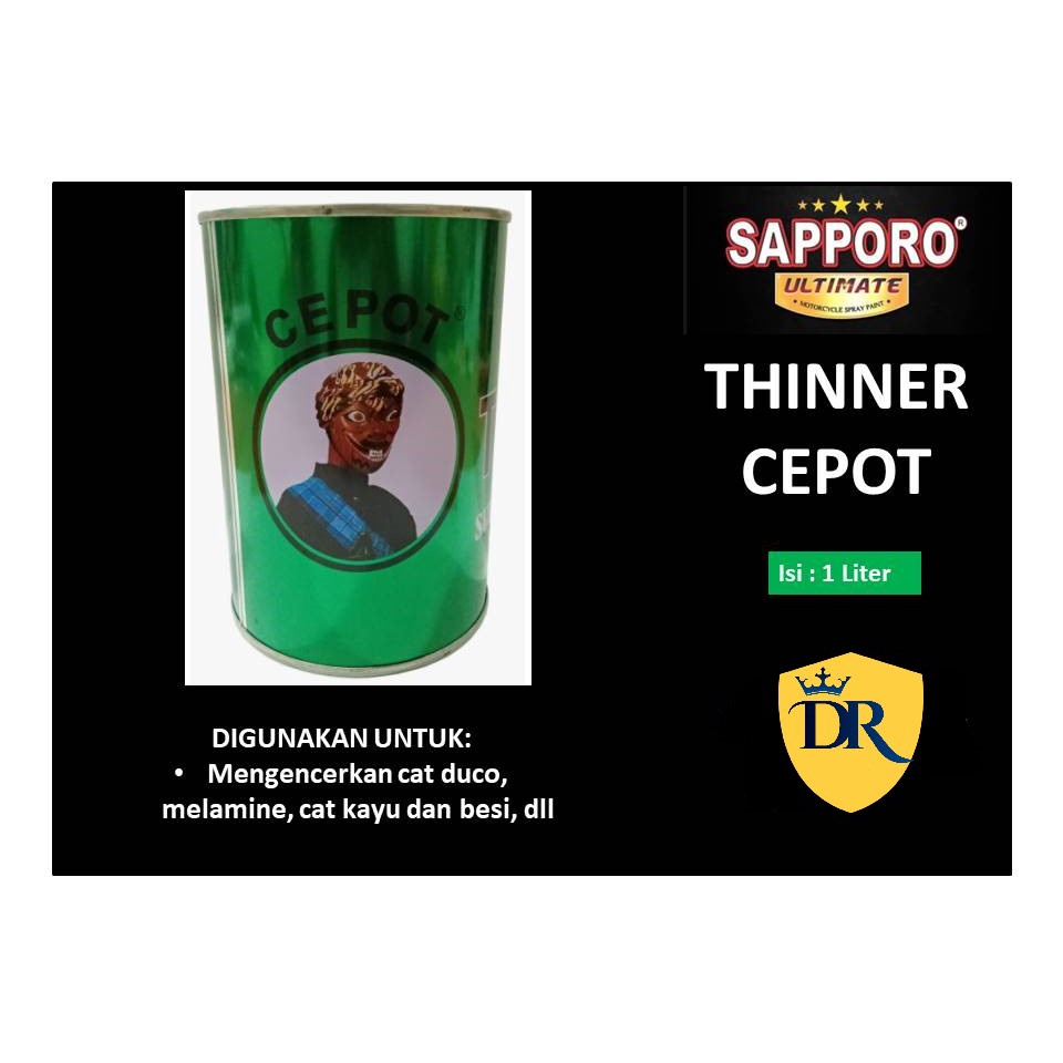 Thinner Cepot Super HG Hijau / Perontok Cat 1 Liter