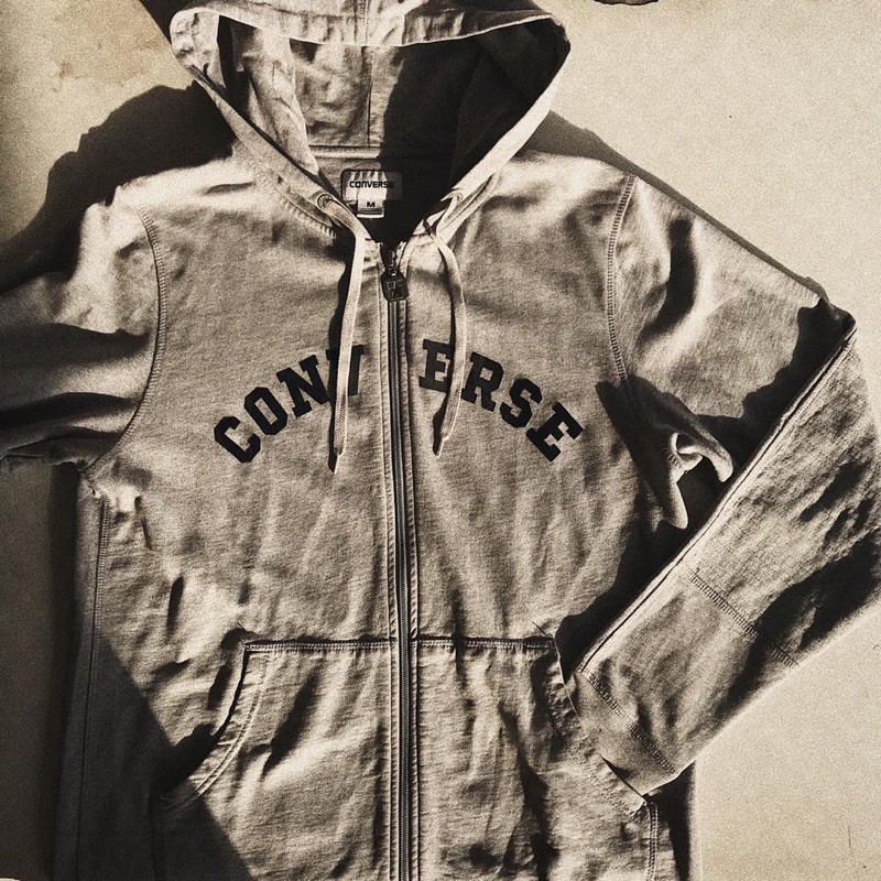 Zip Hoodie Converse Grey
