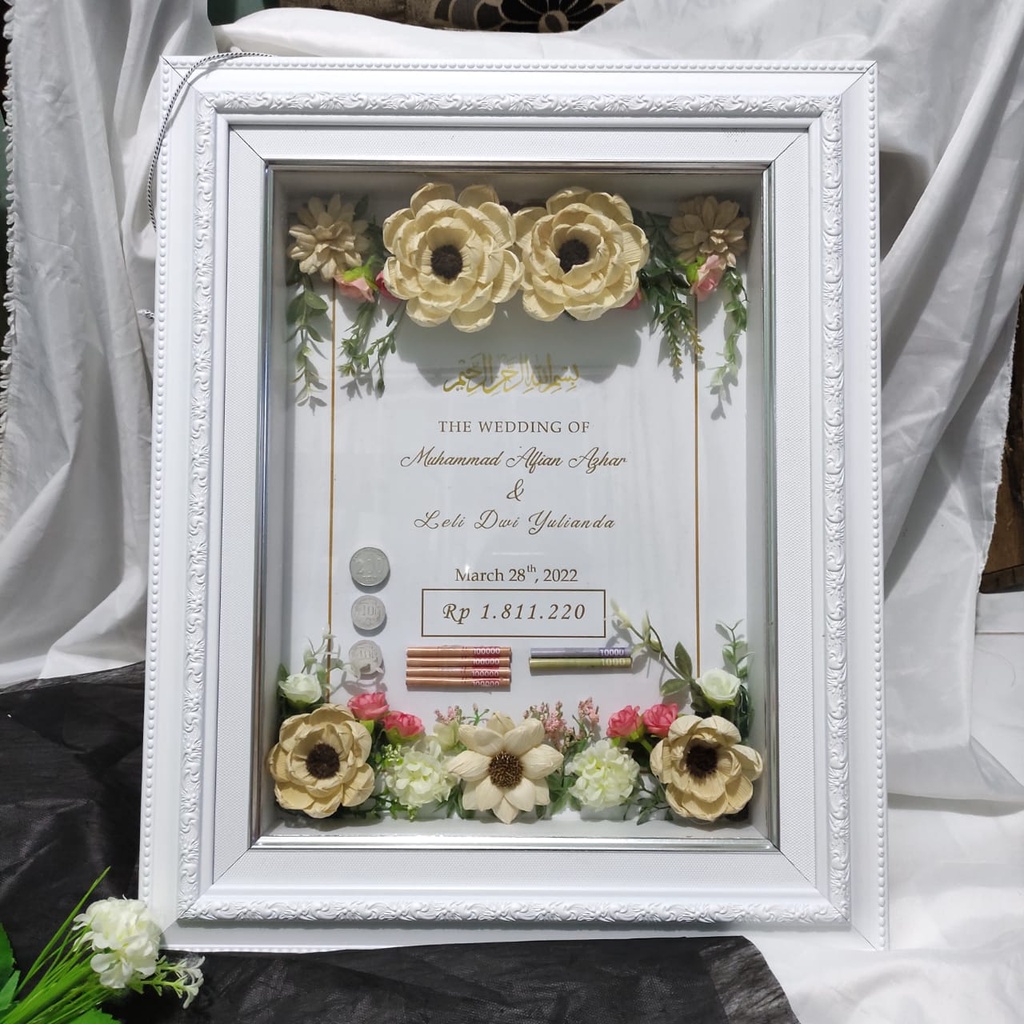 mahar custom | mahar pernikahan custom | mahar akrilik | mahar bening | mahar transparan | pigura ak