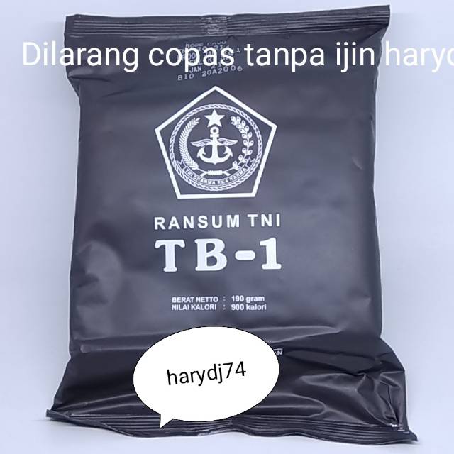 Ransum tambahan biskuit TNI TB-1