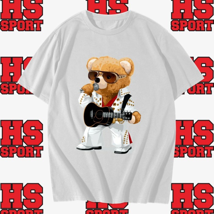 KAOS BEAR - BAJU BERUANG - TSHIRT BEAR - BAJU BEAR PLAY GITAR