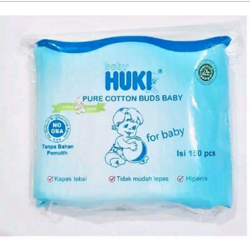HUKI cotton bud isi 150pcs extrafine (baby)