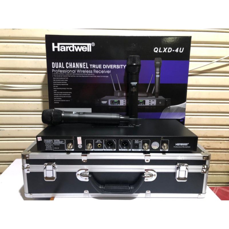 mic wireless hardwell QLXD-4U seri mic hardwell terbaik.original