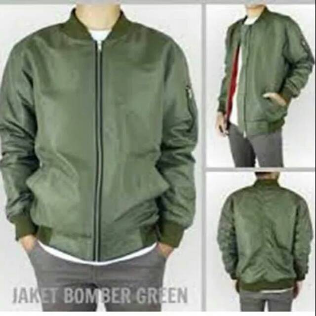 JAKET BOMBER HIJAU ARMY