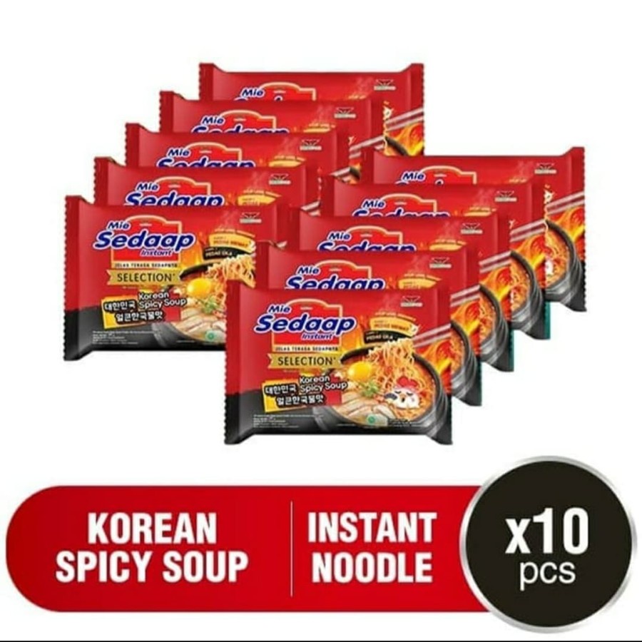 

Mie Sedap Korean Spicy Soup 10 Pcs x 77 Gr Halal Jelas Terasa Pedasnya