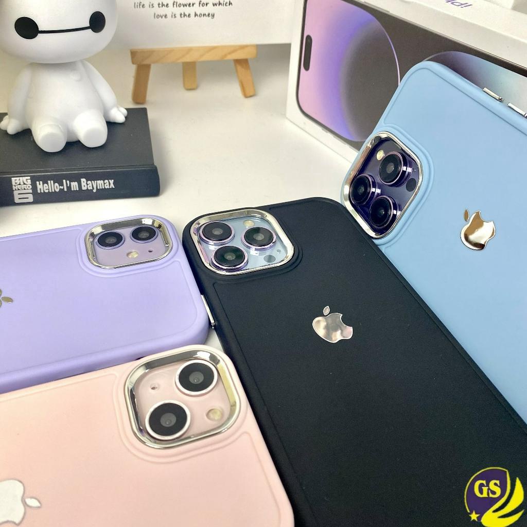 (2) Soft Case Silicone Camera Silver  Plating for iPhone 13 14 PRO MAX 14 PLUS