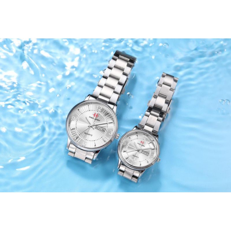 Jam tangan Couple/pasangan pria dan wanita COD Evans Jayden Best seller