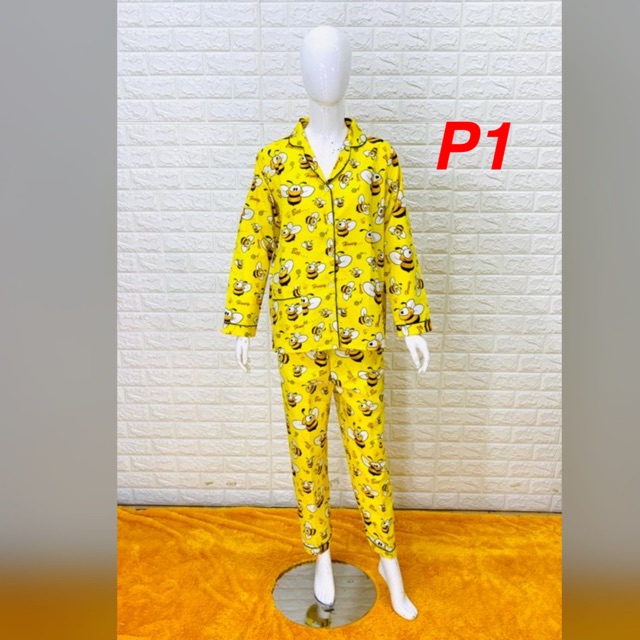 Piyama panjang  motif murah dan bagus  bahan  katun jepang 