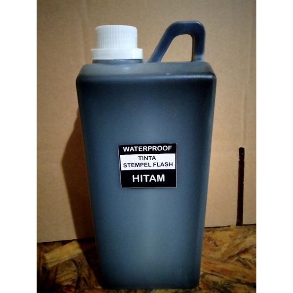 

Tinta stempel flash waterproof, permanen 1 Liter HITAM ( TERBARU )