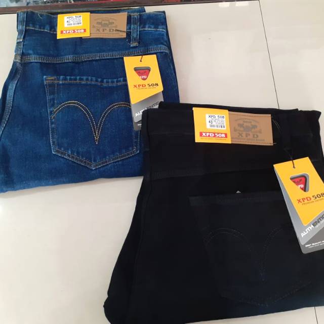 Jeans jumbo pria jeans standar reguler celana panjang pria jumbo