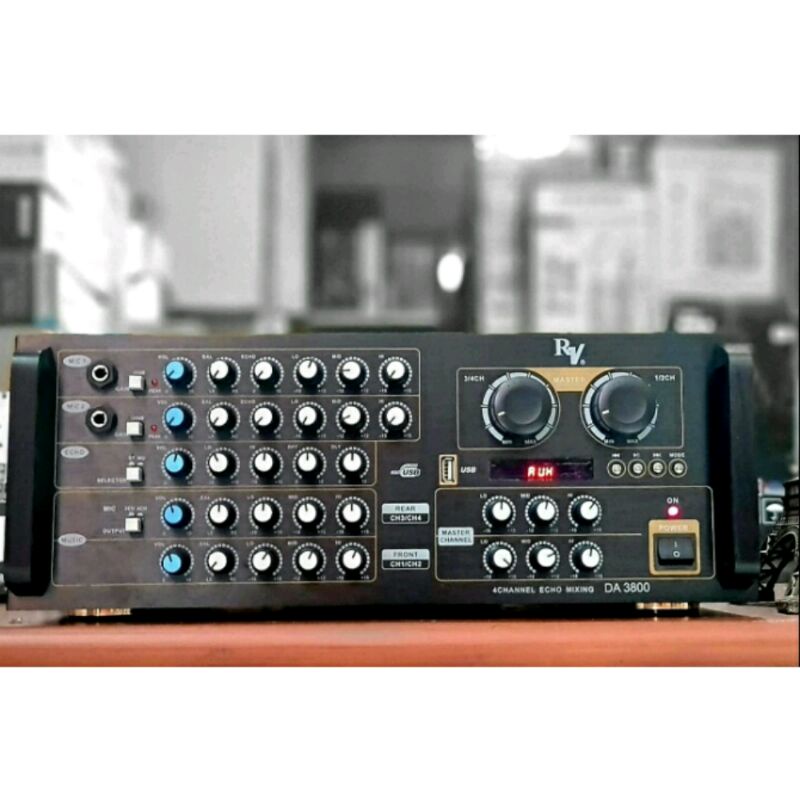 Power Amplifier Karaoke Real Voice RV DA3800 USB BLUETOOTH TERBAIK