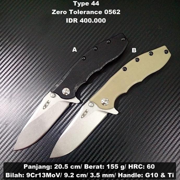 Pisau Outdoor Zero Tolerance 0562 | Olahraga |  Hiking & Camping | Survival Kit & Alat Multifungsi