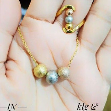 Titanium Set Kalung dan Cincin KL270