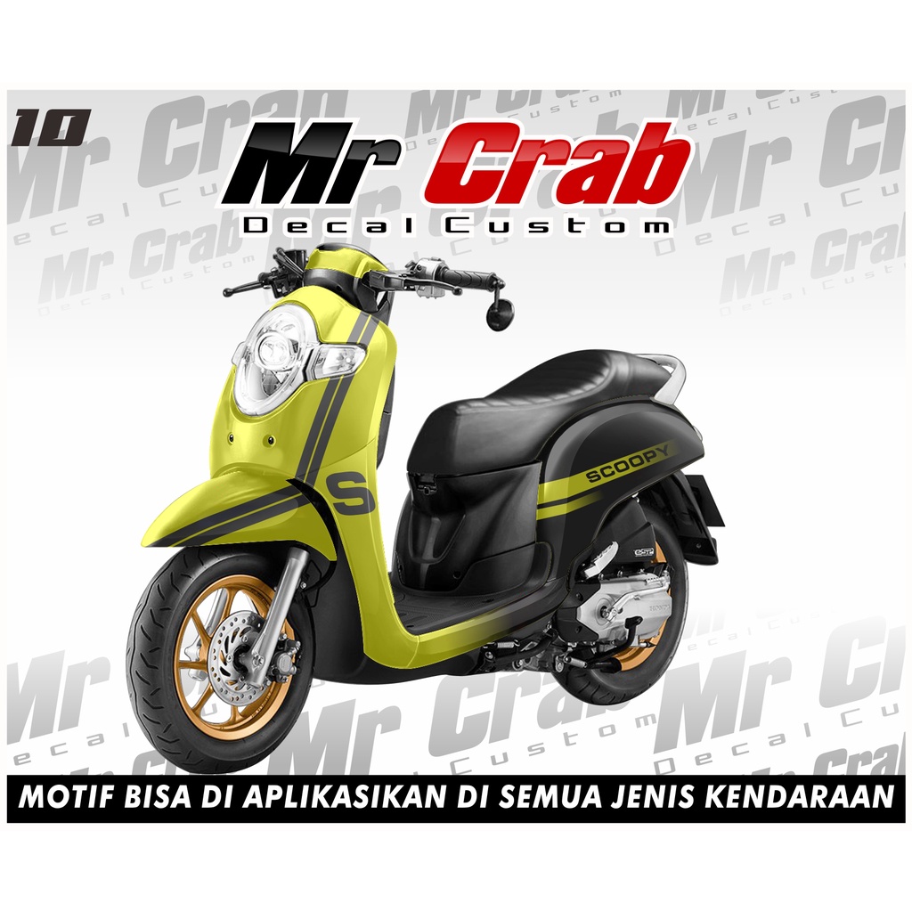 DECAL SCOOPY 2019 - DECAL SCOOPY 2019 VARIASI RACING GARIS KODE 010