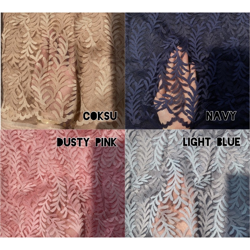 Kain Brukat / Kain Brukat Motif Akar Panjang Lebar 1.5 meter bisa COD