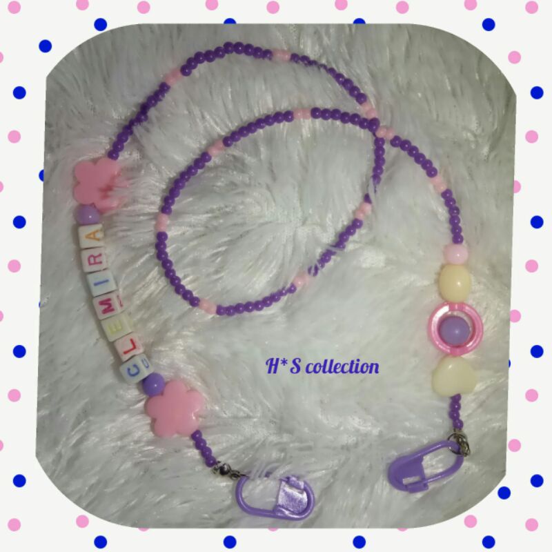 Tali kalung masker anak / kids strap mask / tali masker custom nama
