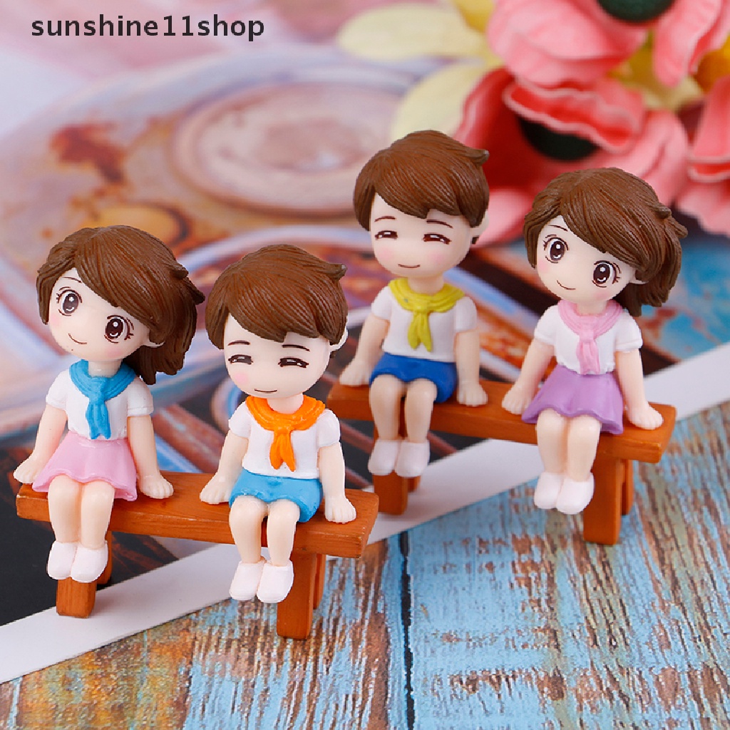 Sho 1 Set Miniatur Pasangan Kekasih DIY Untuk Dekorasi Taman