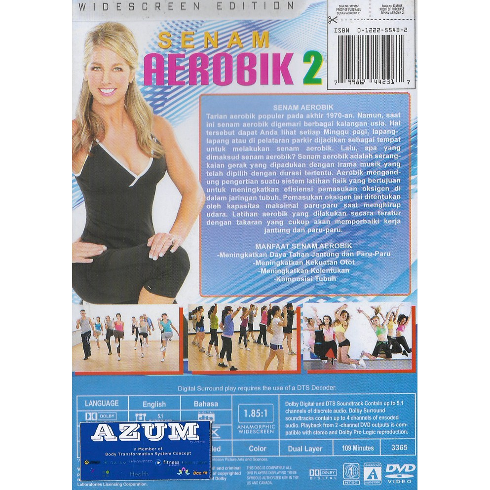 BEST SELLER SENAM AEROBIK ZUMBA FITNESS BERSAMA BERTY TILARSO ( KASET DVD ) 