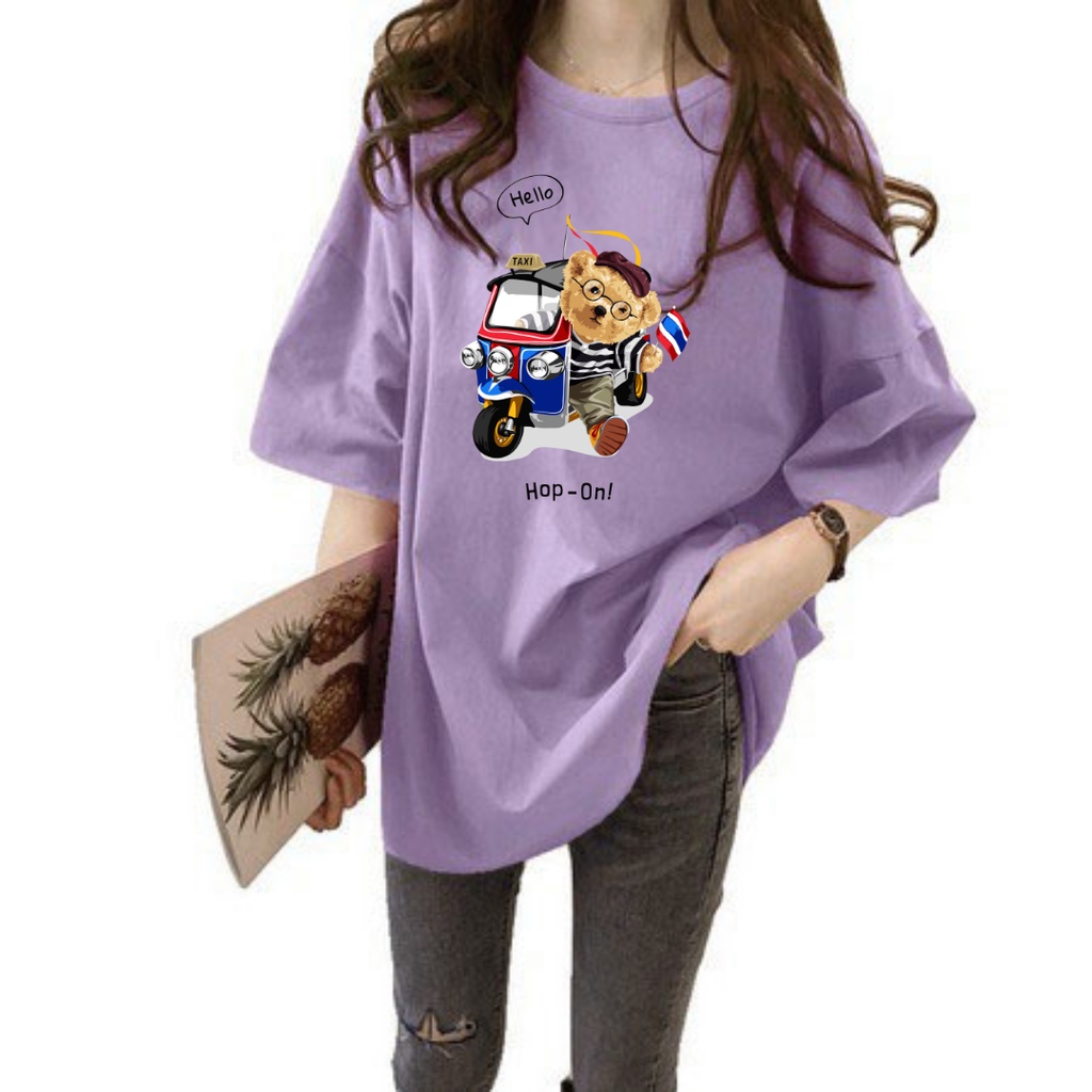 Kaos Oversize Wanita TEDDY TAXI  Jumbo XXL/ LD 120