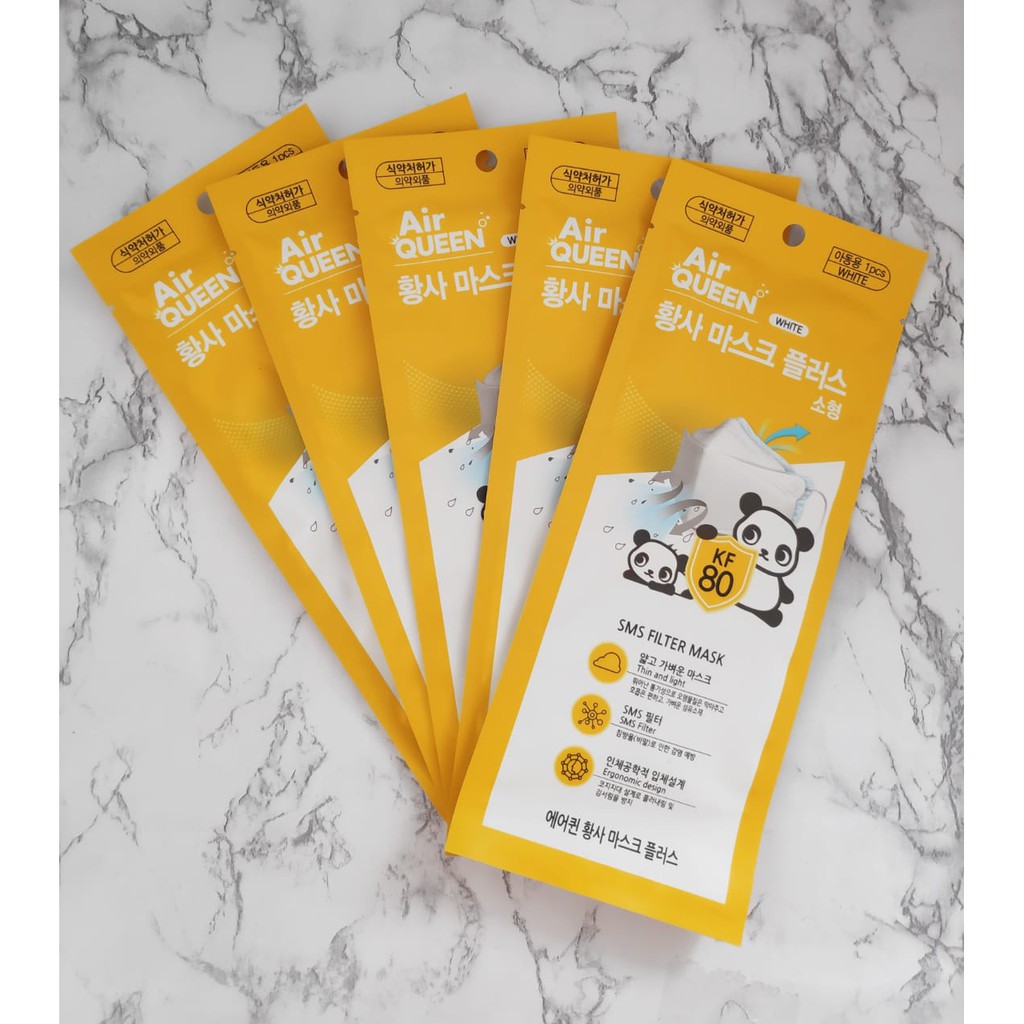 AIR QUEEN KF80 KIDS MASK KOREA - masker sekali pakai/mudah bernafas/ringan khusu anak usia 9-15 thn