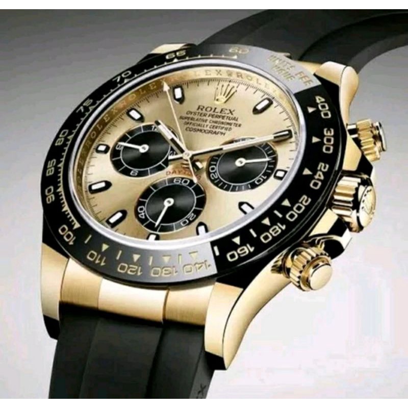 Jam Tangan Pria Rolex Daytona Autometic Tali Rubber Super Mewah Dan Elegan - Jam Tangan Rolex Dayton