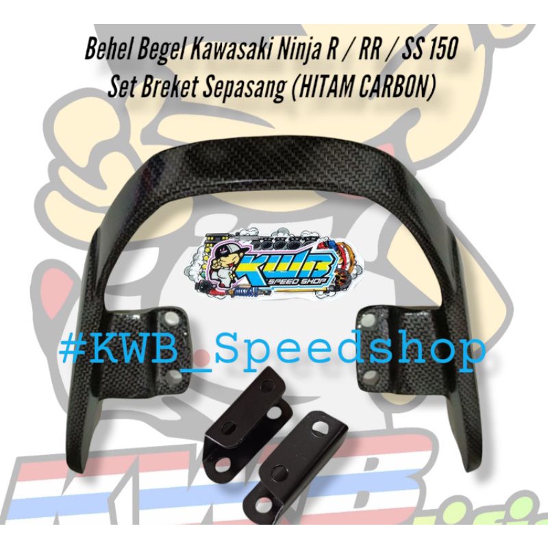 Planger begel behel jok pegangan belakang Kawasaki ninja R/ Ninja RR 150 Behel ninja Begel ninja Behel kawasaki ninja R RR SE 150 Set breket model ori original warna lengkap