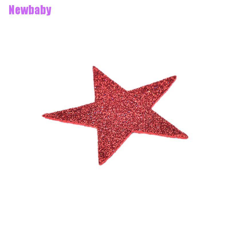 50pcs Stiker Busa Glitter 3D Bentuk Bintang Untuk Membuat Kartu Natal