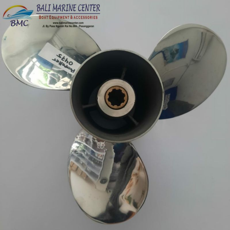 Propeller Stainless untuk 20pk 4tak Yamaha - Baling-Baling Mesin Tempel