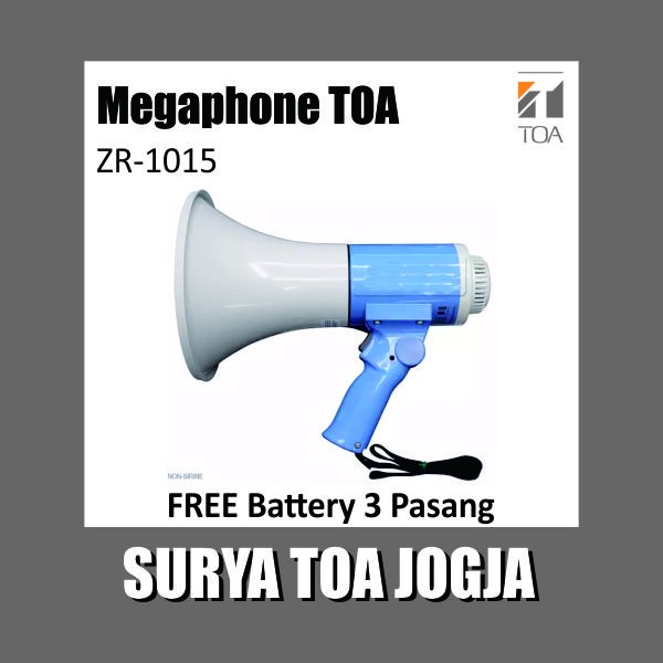 Megaphone TOA ZR-1015 tanpa Sirine ZR 1015 ZR Megafon Pengeras Suara Putih Spiker