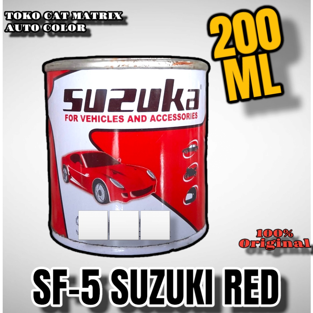 suzuka red ( SF-5 ) Solid Standar Metallic untuk Mobil, Motor, Kayu, Besi, 200ml ,Cat Dico