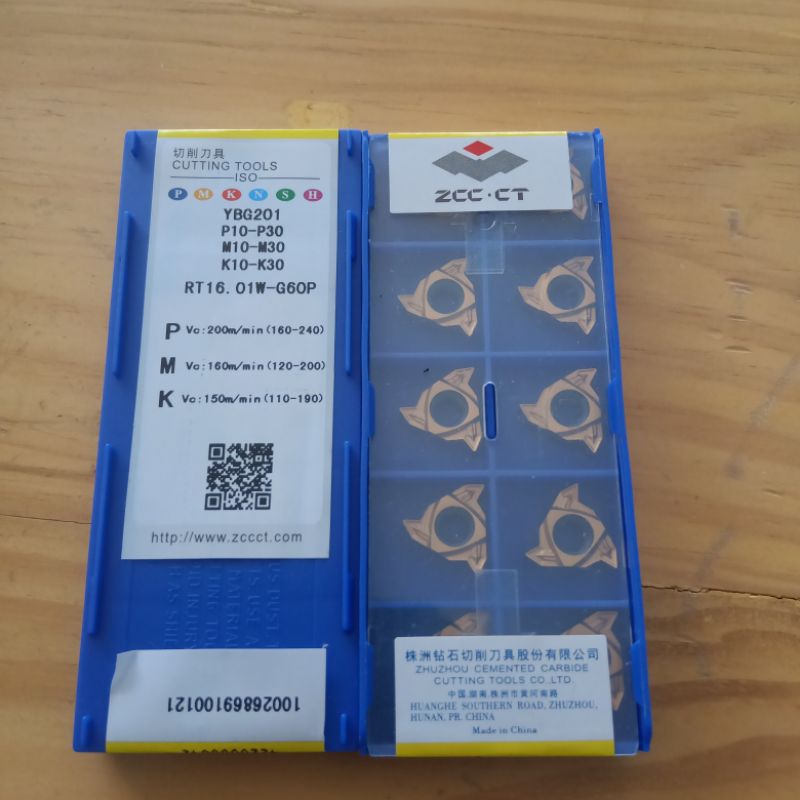 INSERT ulir luar RT16-01W-G60P ZCC-CT YBG201/INSERT ulir ER16