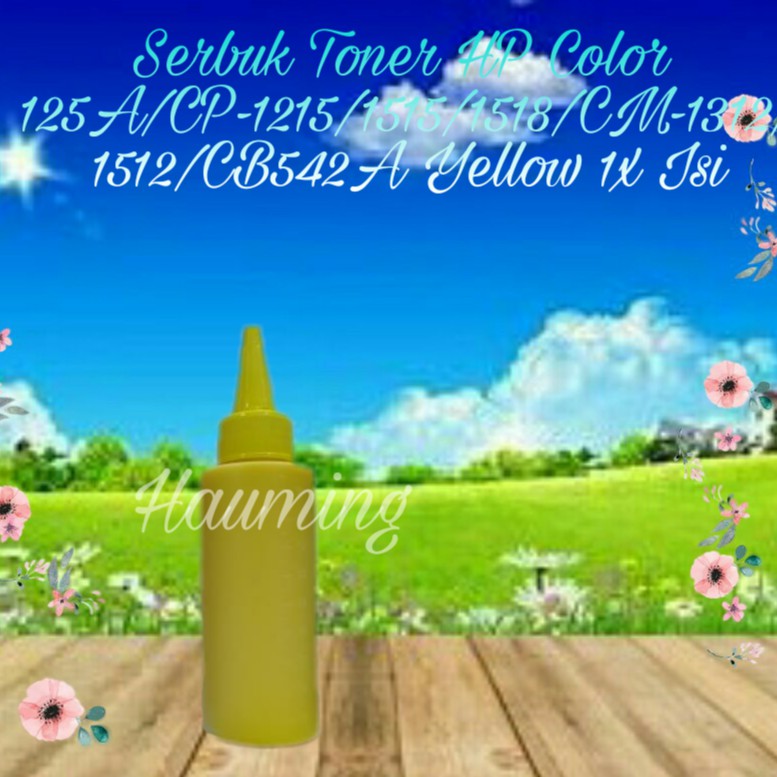 Serbuk Toner HP 125A CP1215 CP1515 CP1518 CM1312 CM1512 CP 1215 1515 1518 CB542A Yellow 1x Isi