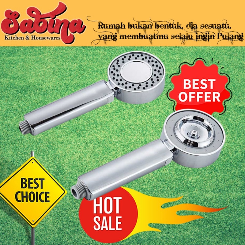 BAKALA Kepala Shower Mandi Double Sided Round Shower - BR-2017520 Silver