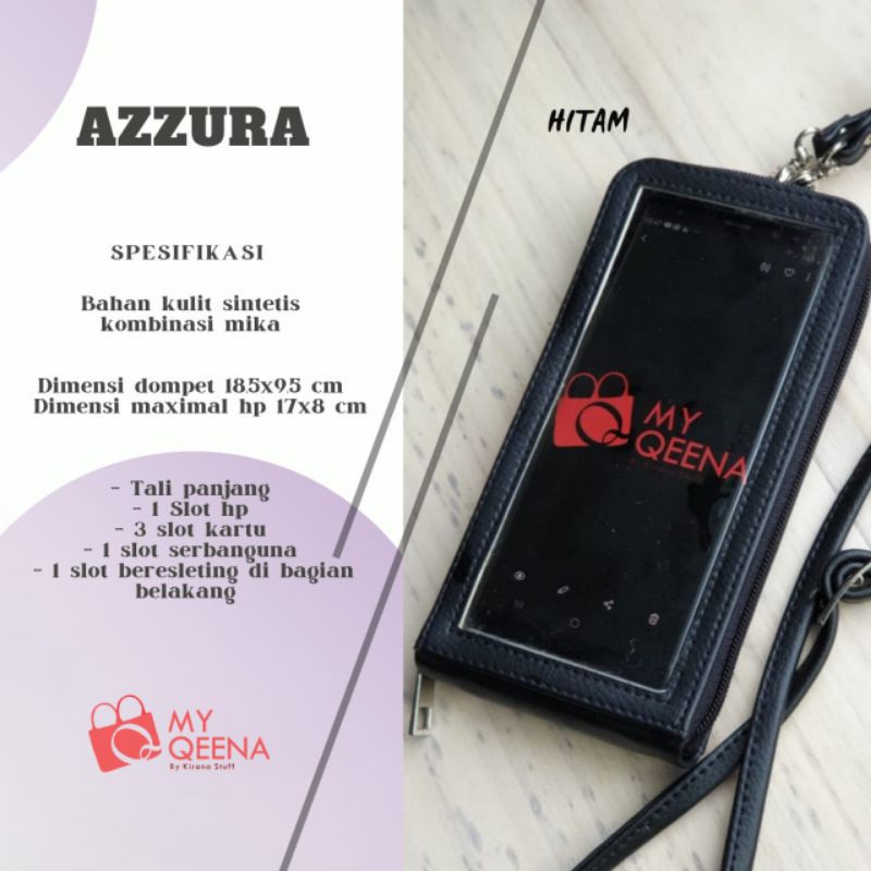 My Queena Azzura dompet HP selempang hitam