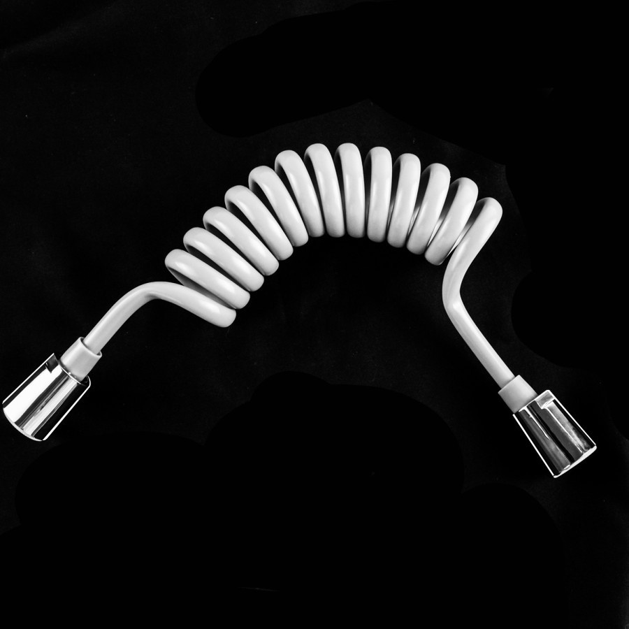 Selang sprial 150cm selang shower telpon 1,5m selang shower putih 1,5meter selang flexible closet