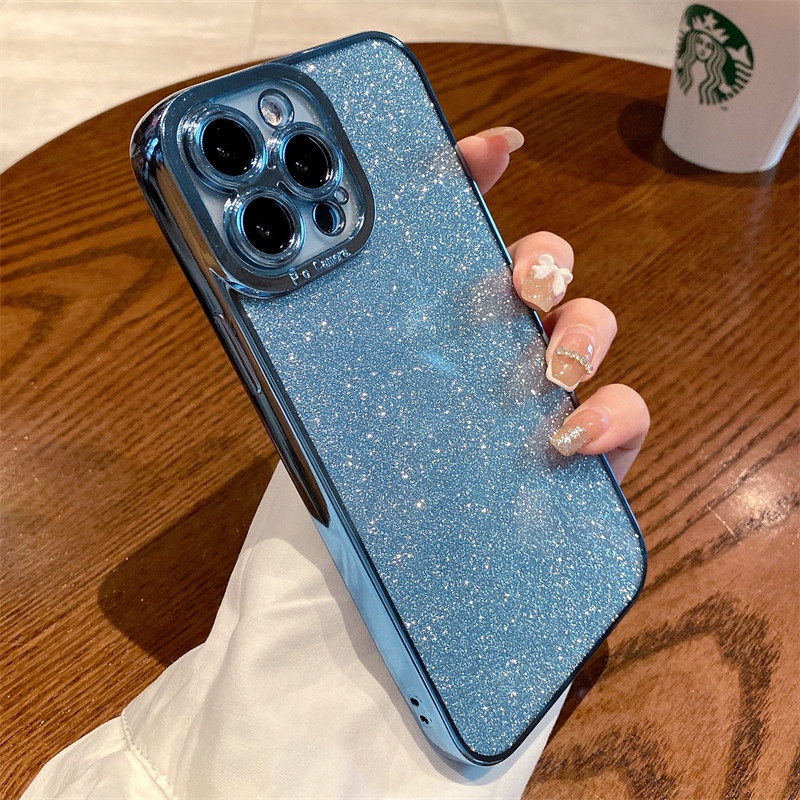 Soft Case Desain Mata Malaikat Aksen Glitter Untuk IPhone 11 12 13 Pro Max