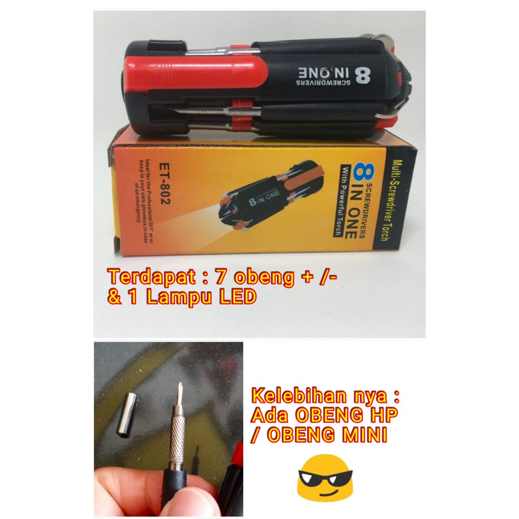 obeng set 8 in 1 Screwdriver Tools / obeng mini / obeng hp / perkakas hand tools