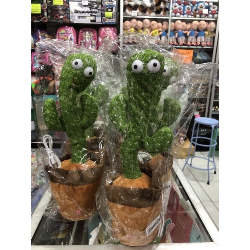 Mainan Kaktus Goyang Gerak Joget Bisa Ngomong Bicara Rekam Dancing