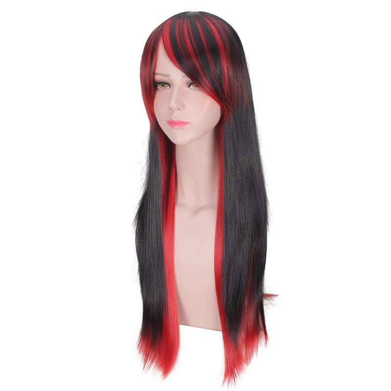 LOL-19 wig rambut palsu lolita cosplay harajuku daily three tone