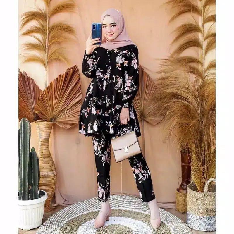 Arimbi set / setelan celana / stelan tunik / setelan wanita / stelan kekinian / daily set / oneset